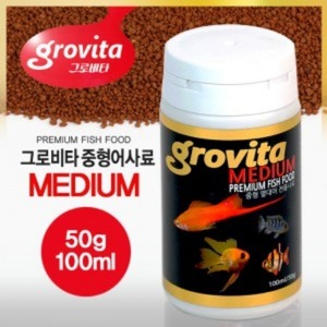 그로비타 중형 열대어 사료 ( 50g / 100 ml )