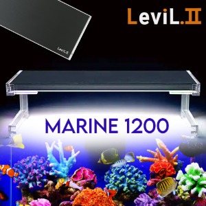 리빌 2세대 슬림 LED 수족관 조명 1200 (해수어 산호용) 블랙
